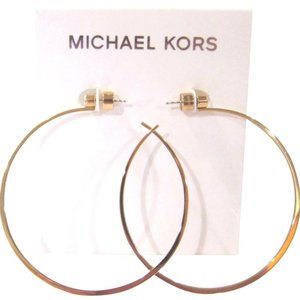 NEW Michael Kors Gold Tone Hoop Earrings